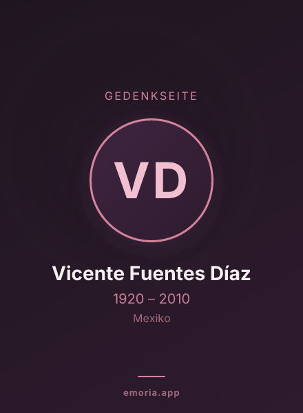 Gedenkportrait von Vicente Fuentes Díaz