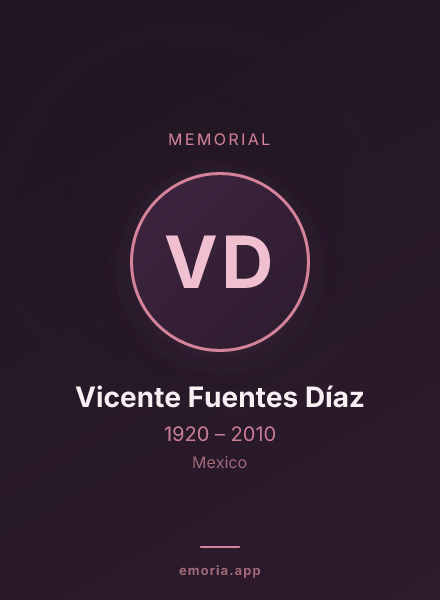 Memorial portrait of Vicente Fuentes Díaz