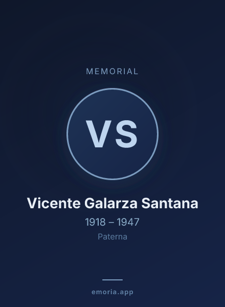 Memorial portrait of Vicente Galarza Santana