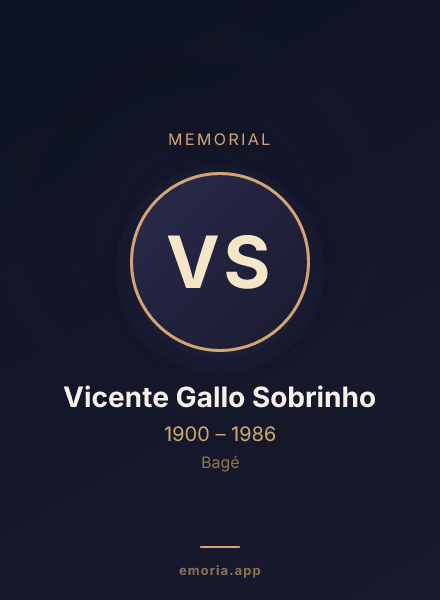 Memorial portrait of Vicente Gallo Sobrinho