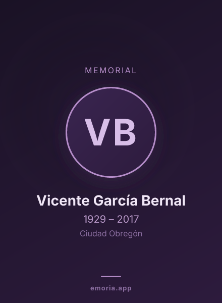 Memorial portrait of Vicente García Bernal