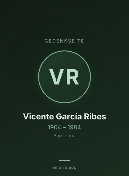 Gedenkportrait von Vicente García Ribes