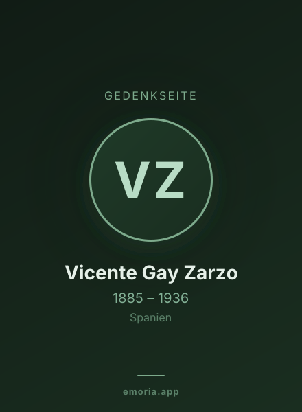 Gedenkportrait von Vicente Gay Zarzo