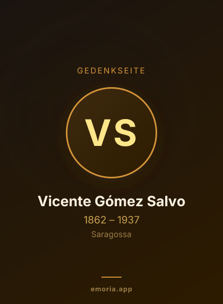 Gedenkportrait von Vicente Gómez Salvo