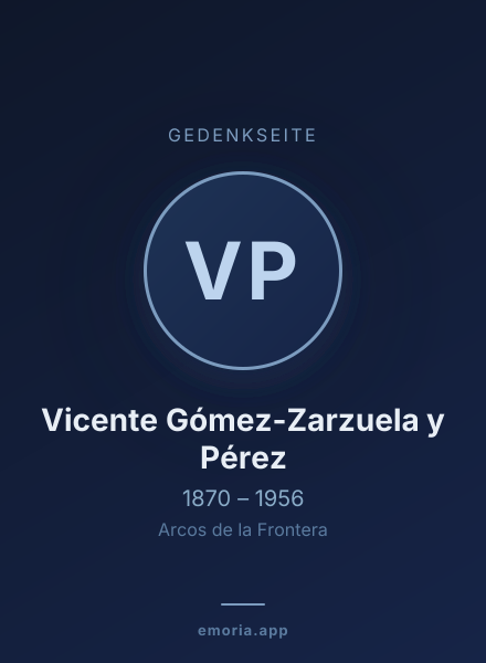 Gedenkportrait von Vicente Gómez-Zarzuela y Pérez