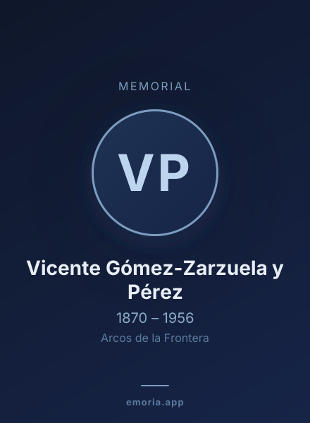 Memorial portrait of Vicente Gómez-Zarzuela y Pérez
