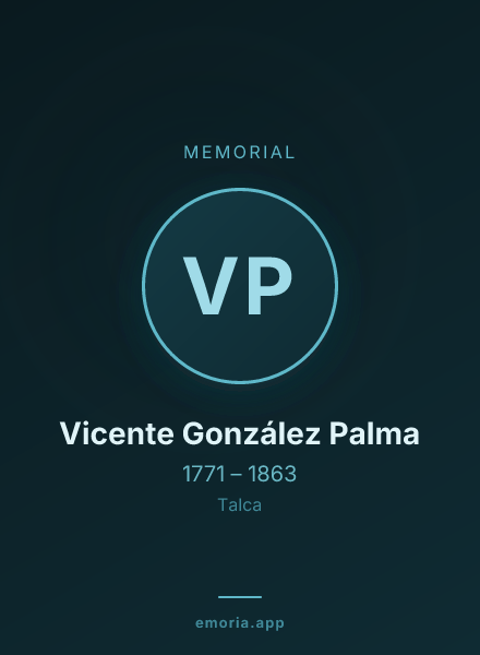 Memorial portrait of Vicente González Palma