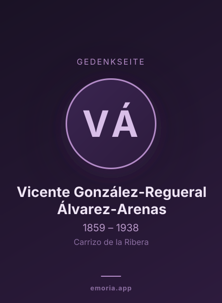 Gedenkportrait von Vicente González-Regueral Álvarez-Arenas