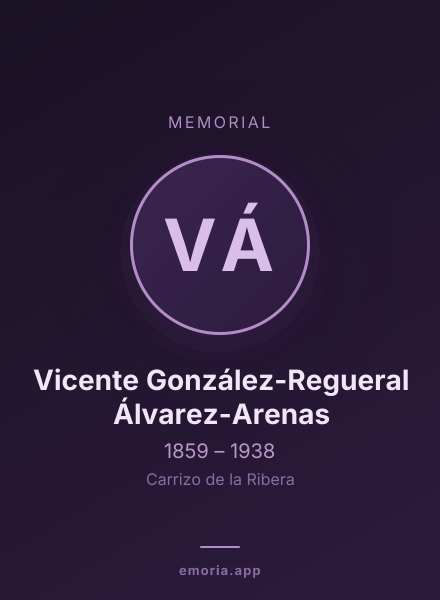 Memorial portrait of Vicente González-Regueral Álvarez-Arenas