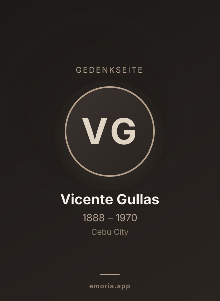 Gedenkportrait von Vicente Gullas