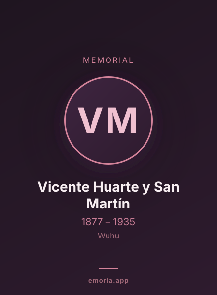 Memorial portrait of Vicente Huarte y San Martín
