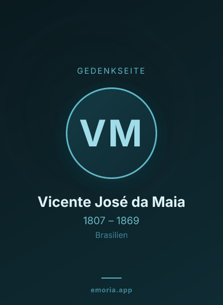 Gedenkportrait von Vicente José da Maia