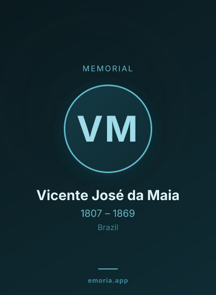Memorial portrait of Vicente José da Maia