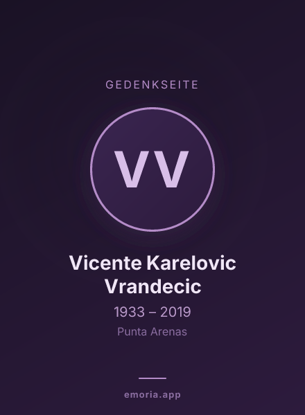 Gedenkportrait von Vicente Karelovic Vrandecic