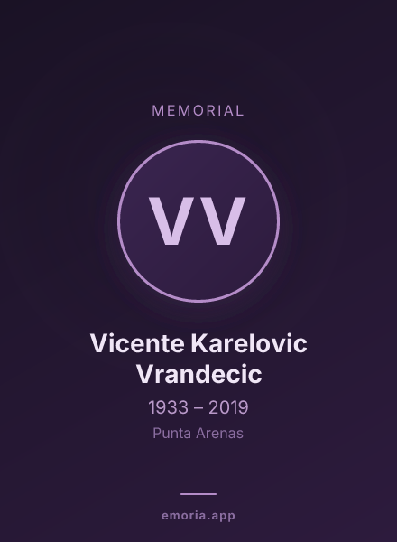 Memorial portrait of Vicente Karelovic Vrandecic