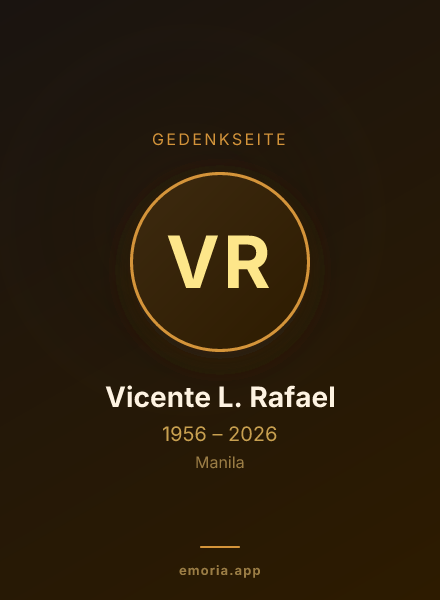 Gedenkportrait von Vicente L. Rafael