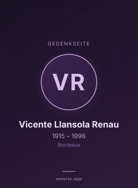 Gedenkportrait von Vicente Llansola Renau