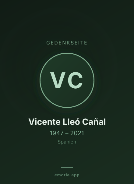 Gedenkportrait von Vicente Lleó Cañal