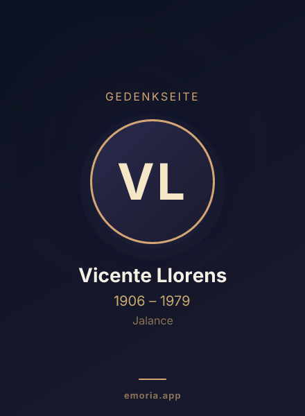 Gedenkportrait von Vicente Llorens