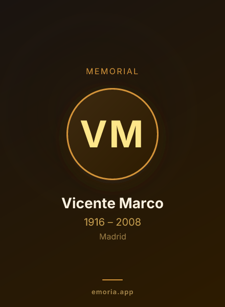 Memorial portrait of Vicente Marco