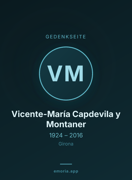 Gedenkportrait von Vicente-María Capdevila y Montaner