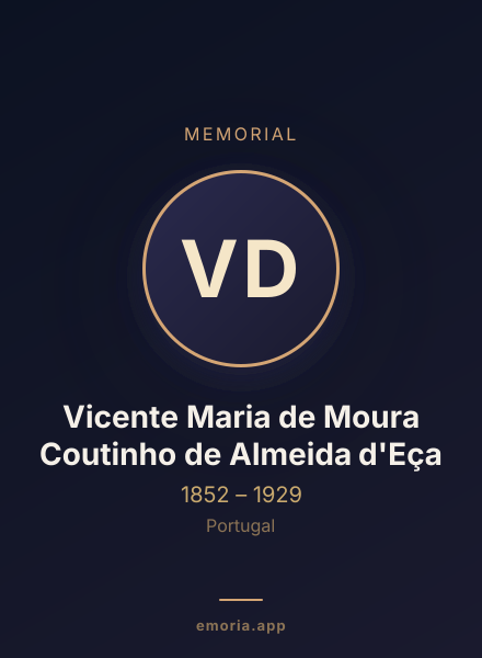 Memorial portrait of Vicente Maria de Moura Coutinho de Almeida d'Eça