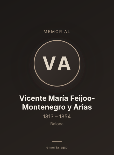 Memorial portrait of Vicente María Feijoo-Montenegro y Arias