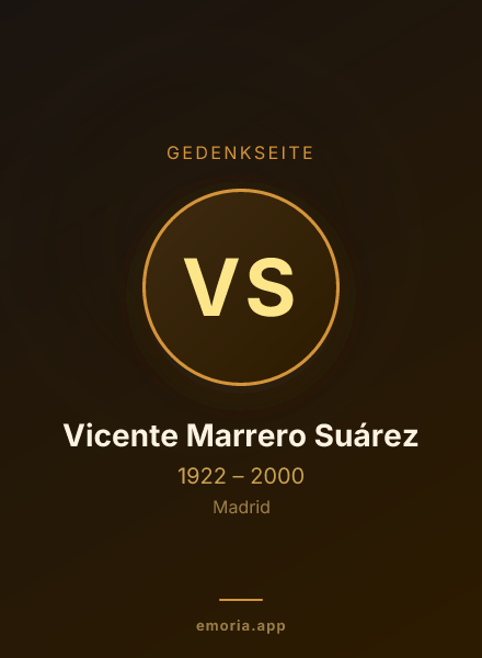 Gedenkportrait von Vicente Marrero Suárez