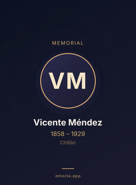 Memorial portrait of Vicente Méndez