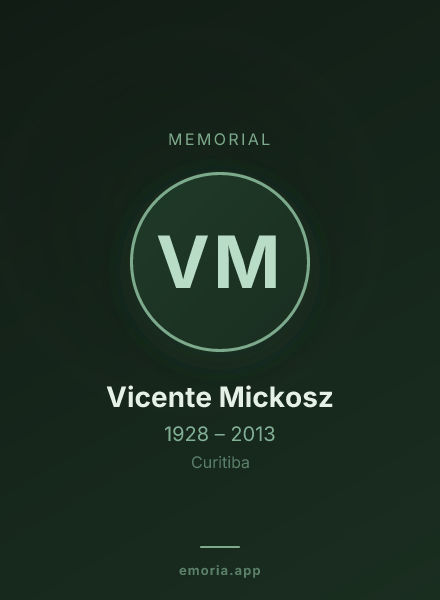 Memorial portrait of Vicente Mickosz