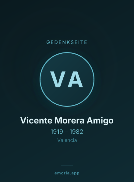 Gedenkportrait von Vicente Morera Amigo