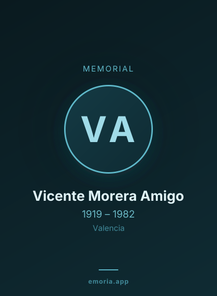 Memorial portrait of Vicente Morera Amigo