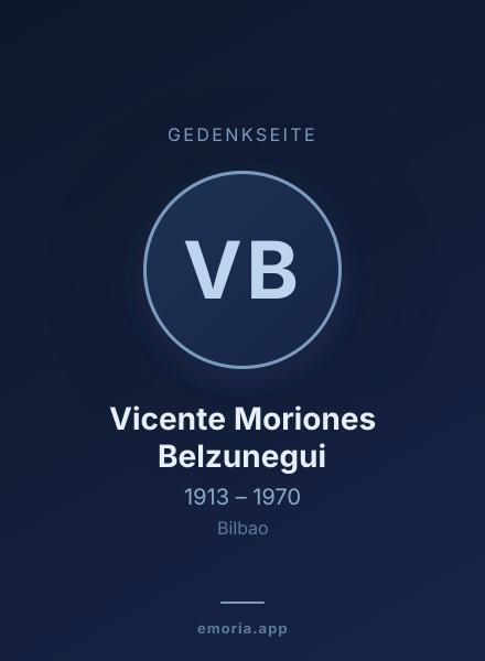 Gedenkportrait von Vicente Moriones Belzunegui