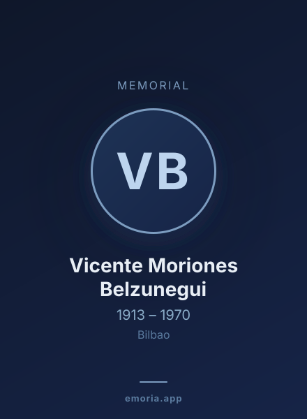 Memorial portrait of Vicente Moriones Belzunegui