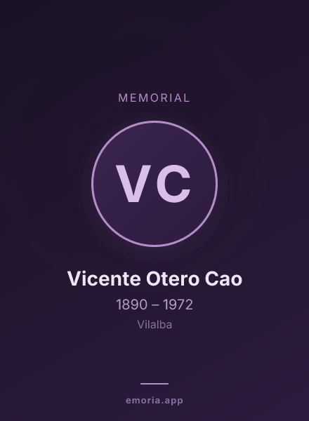 Memorial portrait of Vicente Otero Cao
