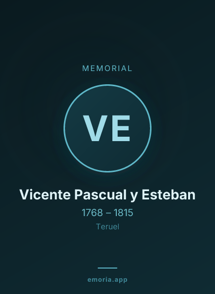 Memorial portrait of Vicente Pascual y Esteban
