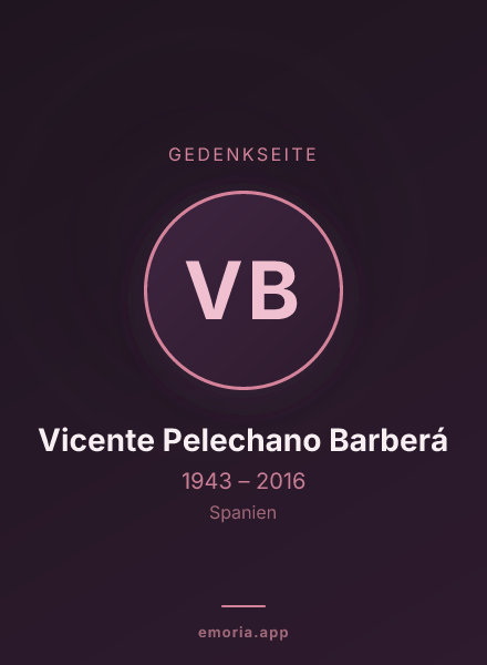 Gedenkportrait von Vicente Pelechano Barberá