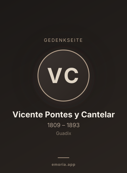 Gedenkportrait von Vicente Pontes y Cantelar
