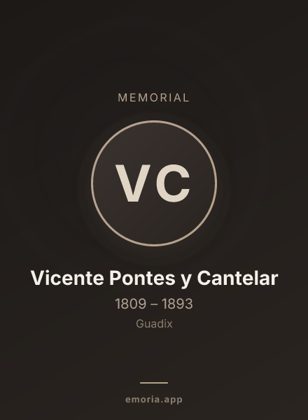 Memorial portrait of Vicente Pontes y Cantelar