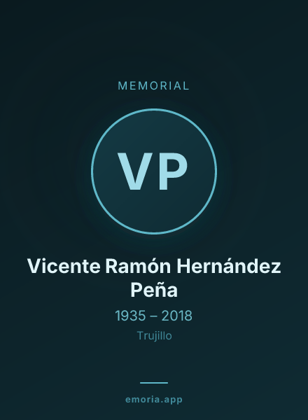 Memorial portrait of Vicente Ramón Hernández Peña
