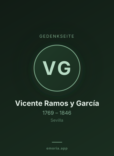 Gedenkportrait von Vicente Ramos y García