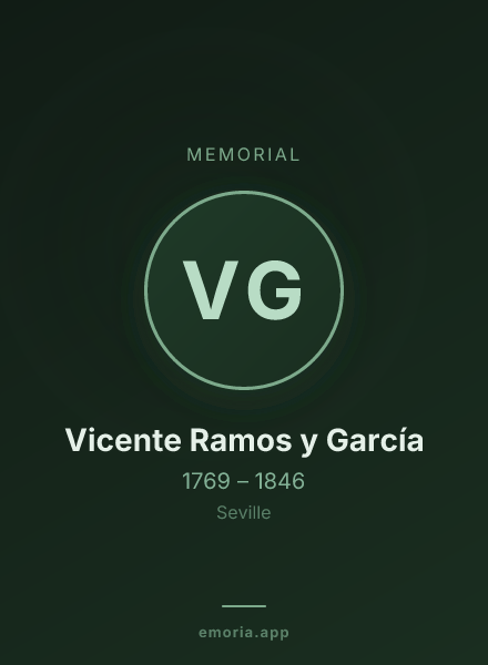 Memorial portrait of Vicente Ramos y García