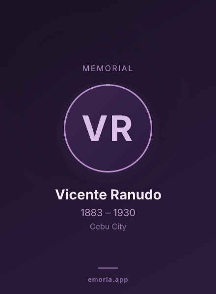 Memorial portrait of Vicente Ranudo