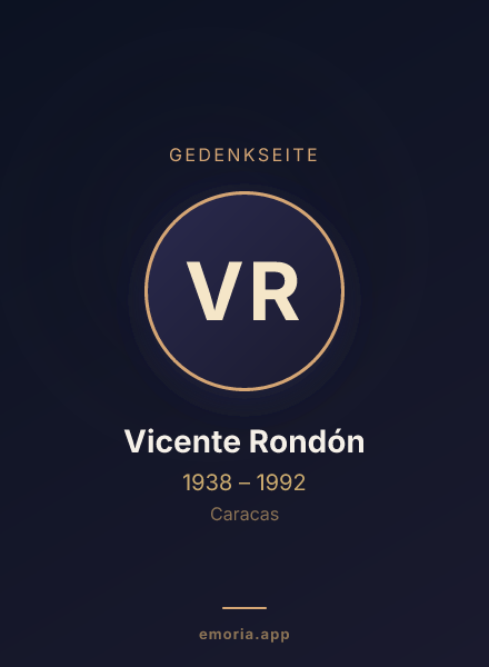 Gedenkportrait von Vicente Rondón