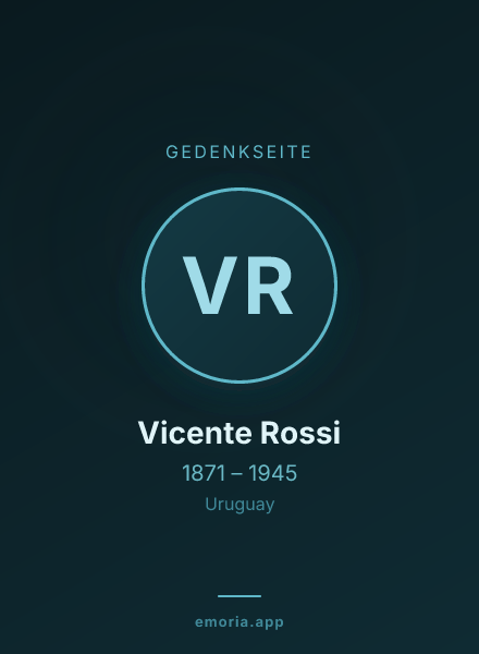 Gedenkportrait von Vicente Rossi