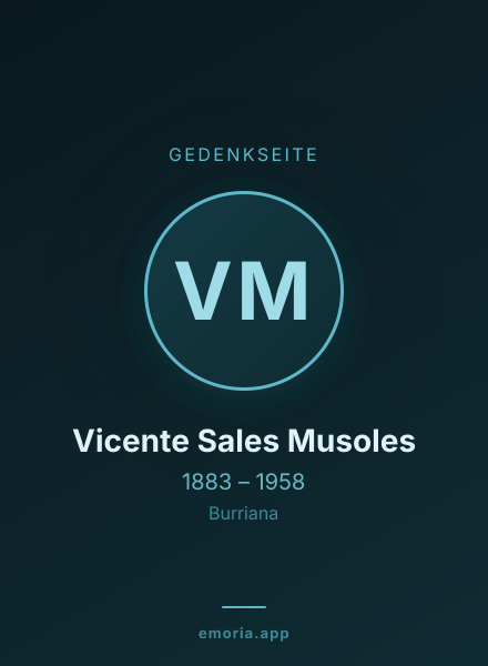 Gedenkportrait von Vicente Sales Musoles