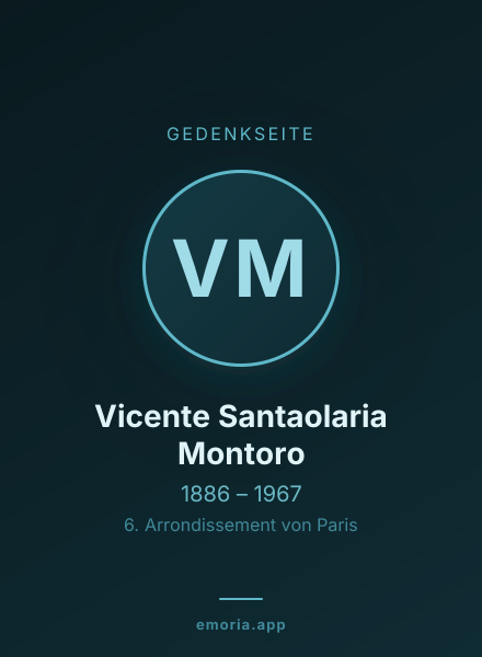 Gedenkportrait von Vicente Santaolaria Montoro