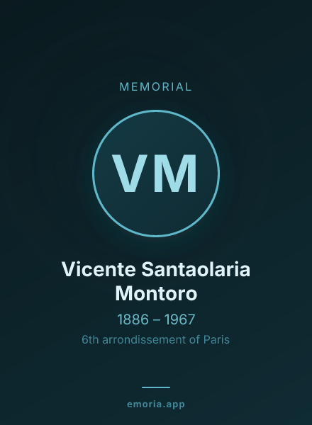 Memorial portrait of Vicente Santaolaria Montoro