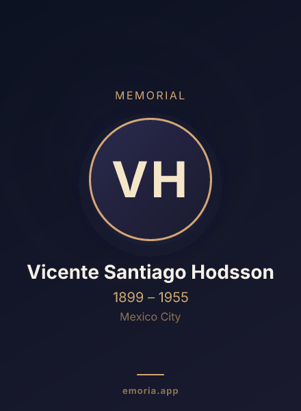 Memorial portrait of Vicente Santiago Hodsson