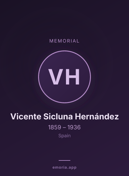 Memorial portrait of Vicente Sicluna Hernández